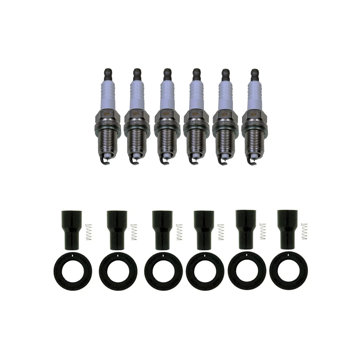 Set of 6 Denso Iridium Spark Plugs & NGK Coil Boot Kit for RX300, Camry, Sienna (1999–2006)