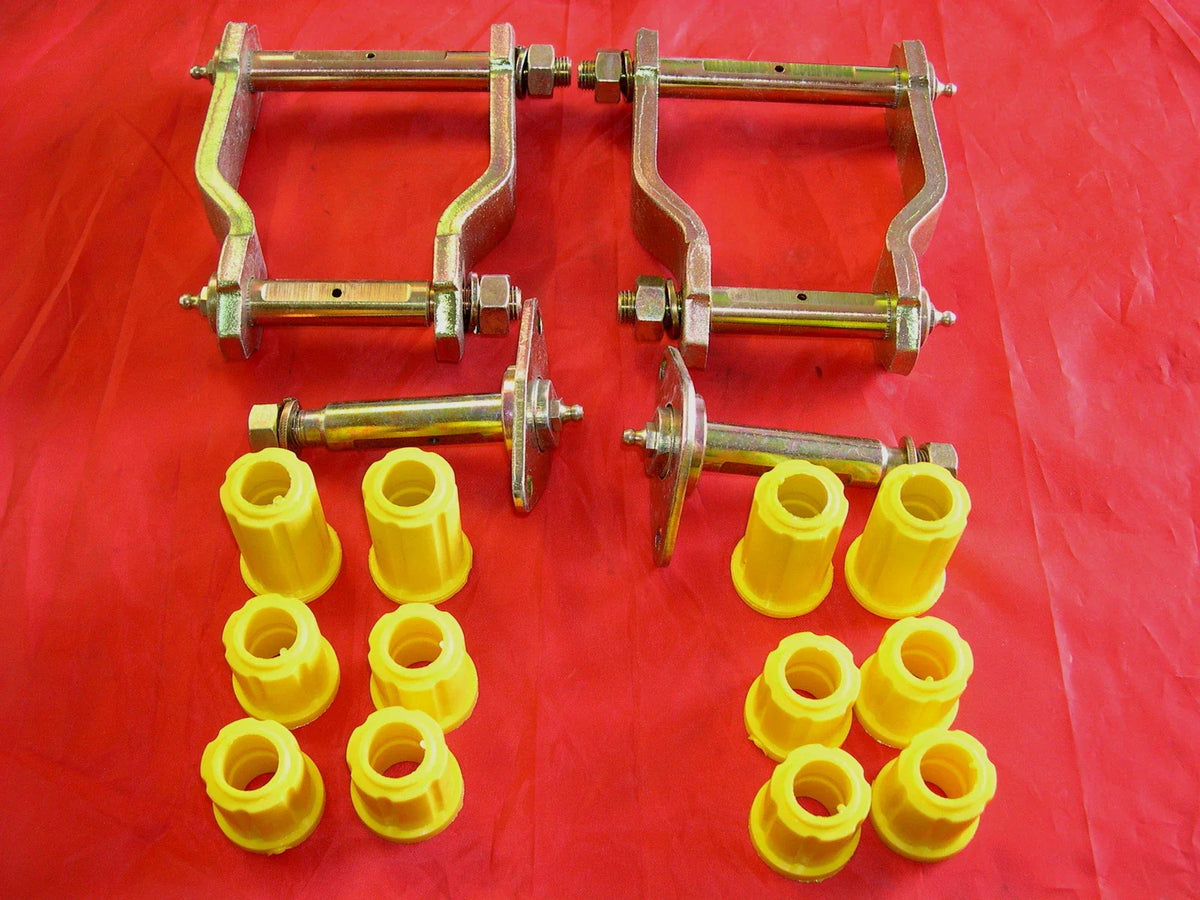 Extended Front Shackles + Pins & Poly Bushes for Hilux LN106 LN107 (1988-1997)