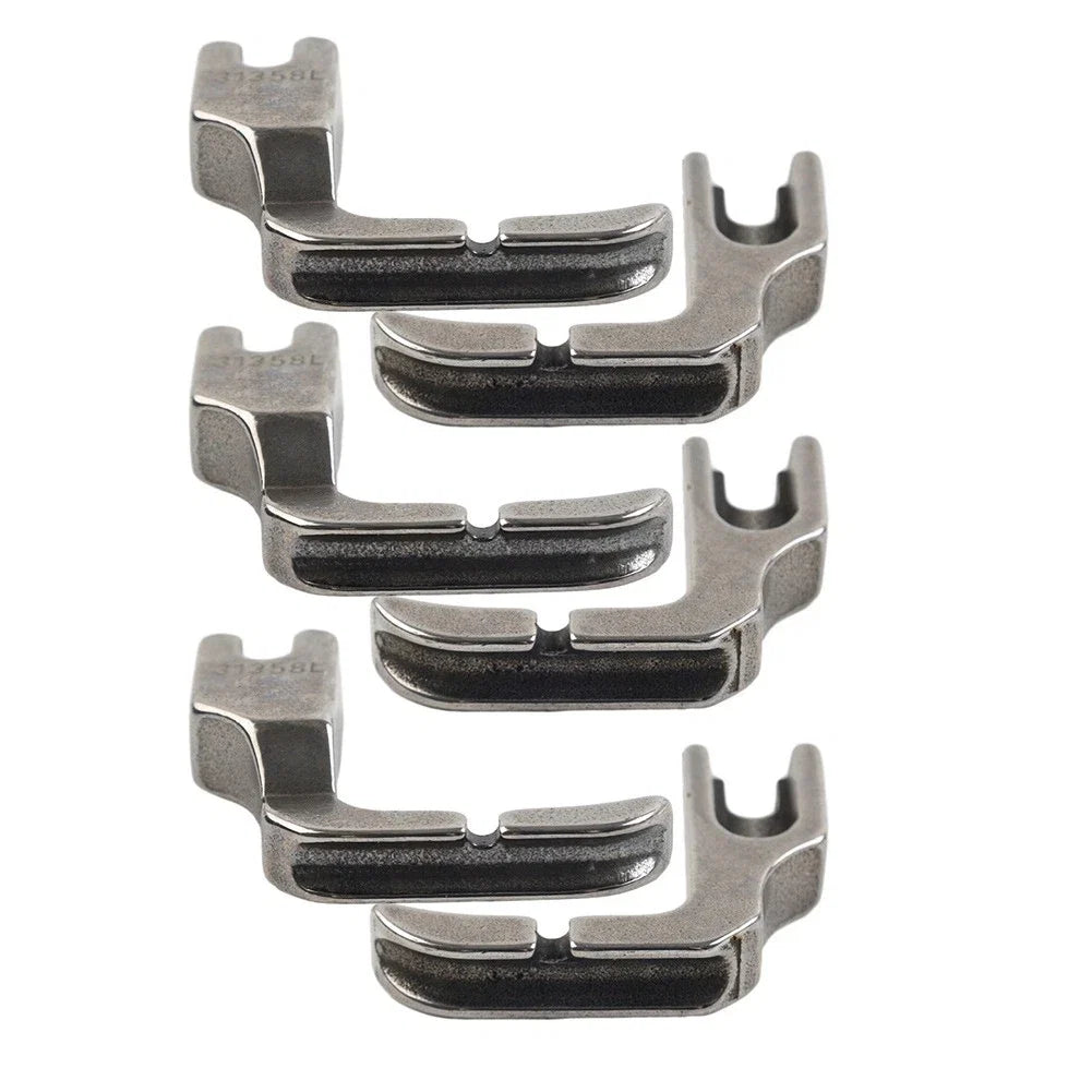 Set of 2 Right & Left Piping Zipper Feet for High Shank Sewing Machines