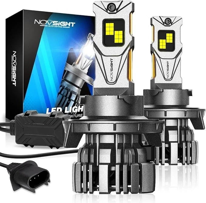 H13 9008 LED Bulbs for High Low Beam Conversion Kits (6500K, 130W)