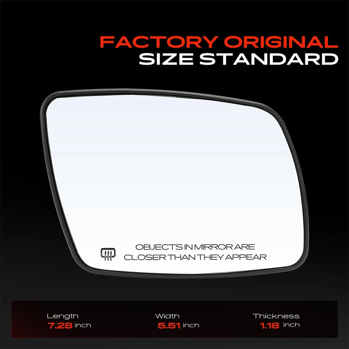 Heated Power Mirror Glass for Dodge Journey (2009–2017) 68045692AA, 56973