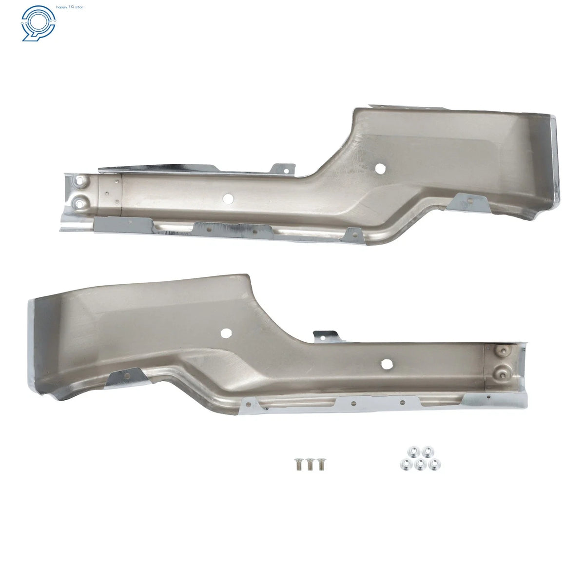 Steel Split Front Bumper for GMC Sierra 1500 (2019–2021) Chrome with Sensor Holes