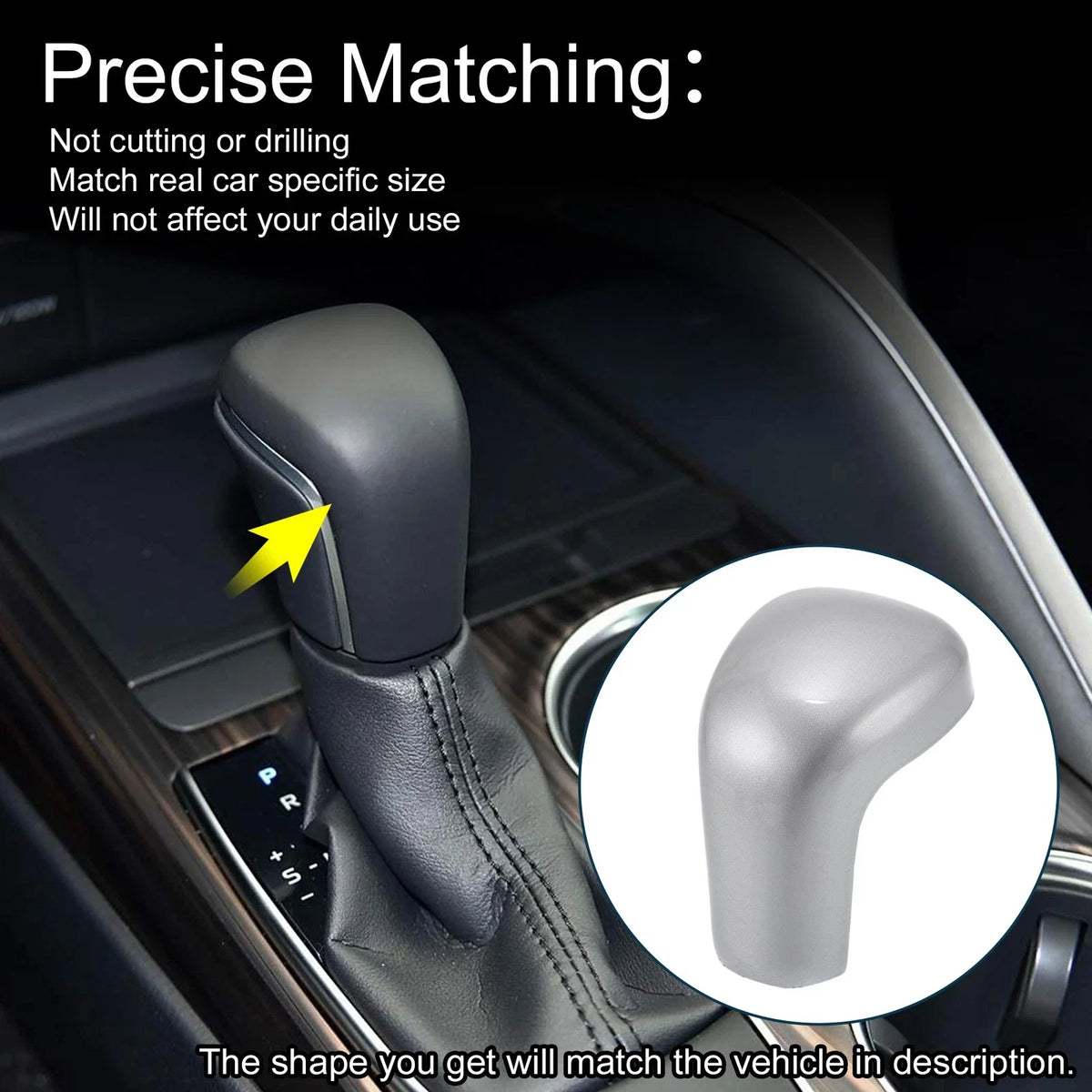 ABS Gear Shift Knob Cover Sticker for Toyota Camry Corolla Avalon (2012–2023)