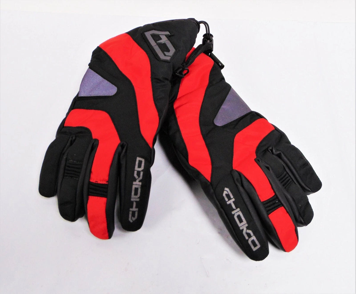 Red Snowmobile Gloves for Choko Junior (XS, S)