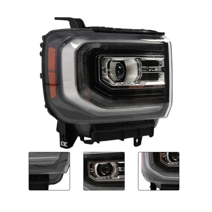 Full LED Projector Headlight for GMC Sierra 1500 (2016–2018) GM2503459, 84046789, 23306130, 23395604, 23506753