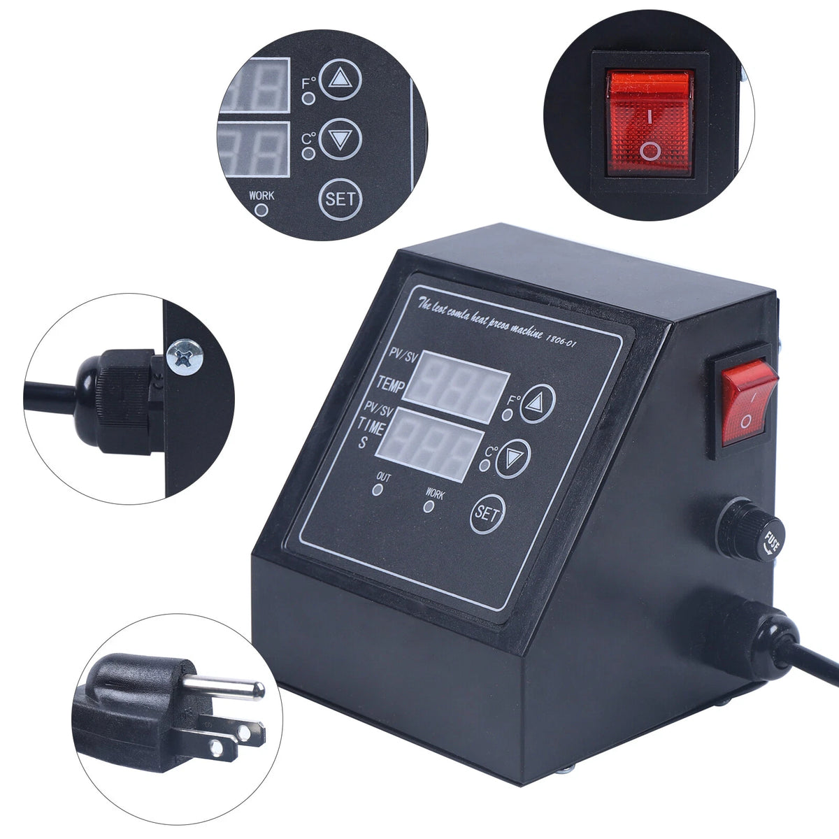 Digital Dual Display Control Box for Heat Press Machine