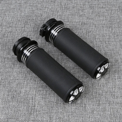 1'' Black CNC Handlebar Hand Grips for Harley Softail FLS FLST (1996–2015)