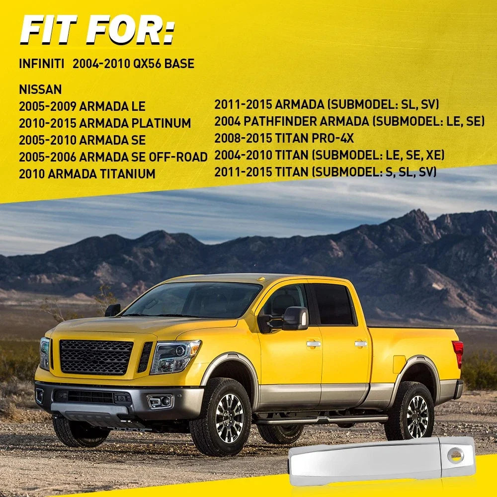 Chrome Outer Door Handle for Nissan Titan/Armada (2004–2015)