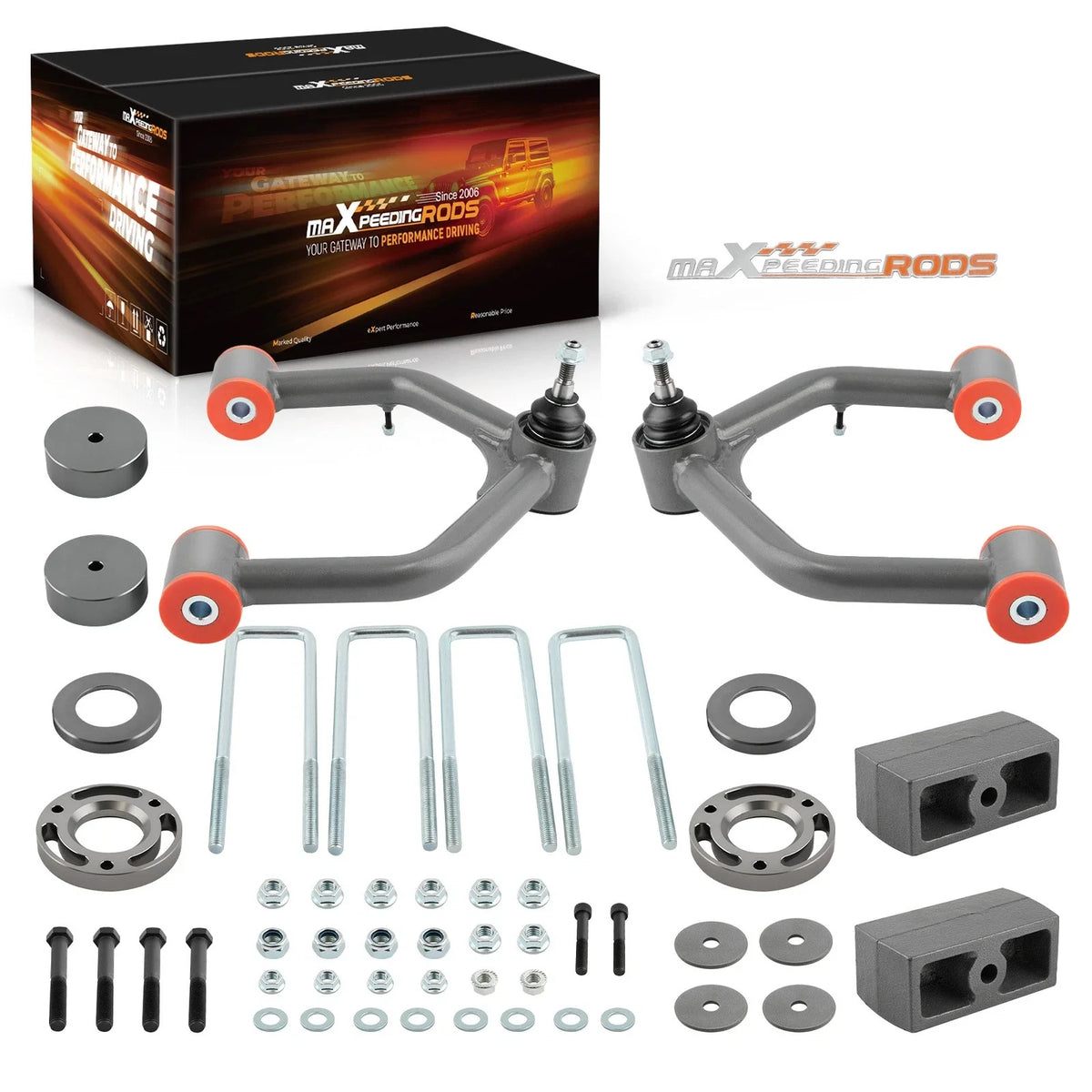 2" Front 1" Rear Lift Leveling Kit for Chevy Silverado 1500 Trail Boss (2019–2024)