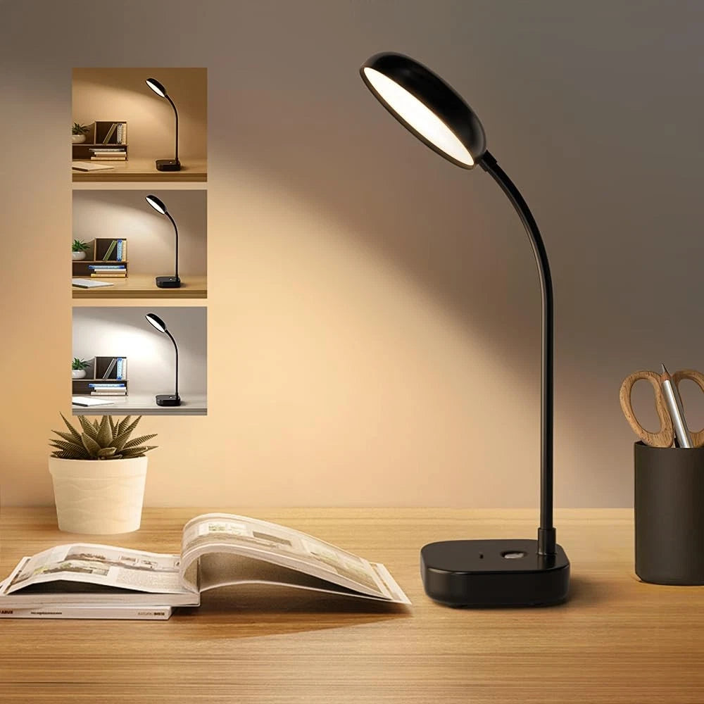 1 Pack Black Battery Desk Lamp 5W for Home Office