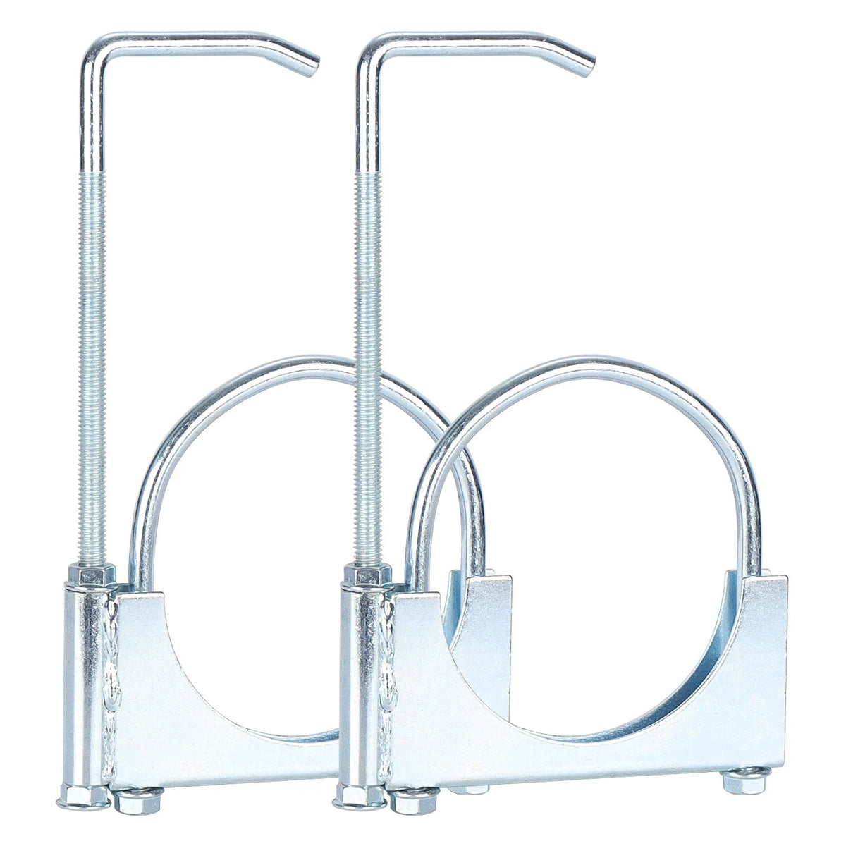 2X 4" Universal Exhaust Clamp with Hanger for Heavy-Duty Applications