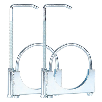 2X 4" Universal Exhaust Clamp with Hanger for Heavy-Duty Applications