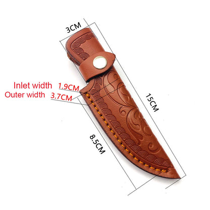2X Leather Sheath for Small Fixed Blade Knife Scabbard Pouch