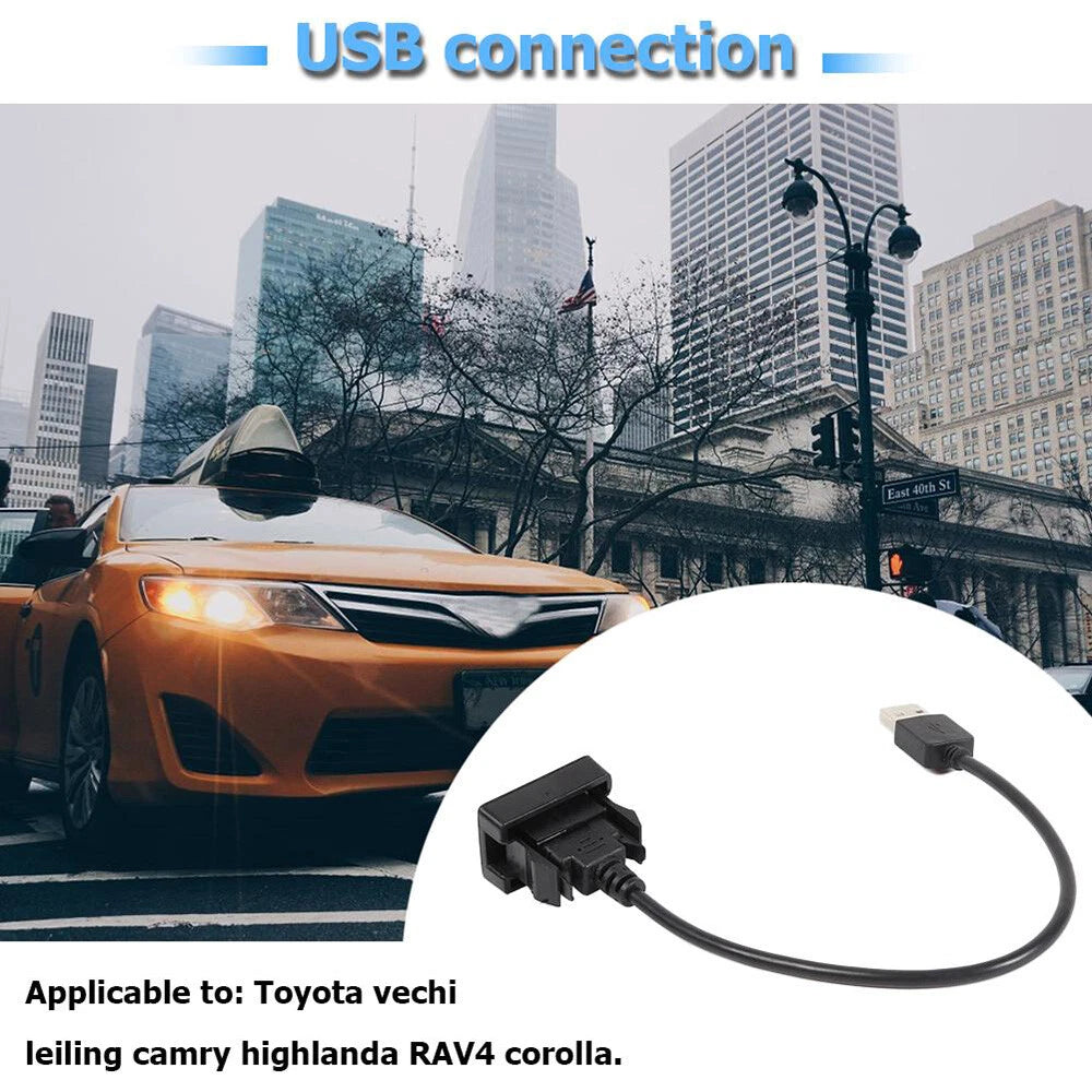 2X 24cm USB Extension Cable for Toyota EBS (2010–2023)