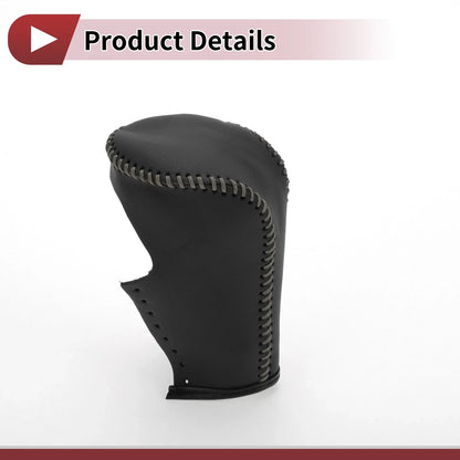 1 Pc Gear Shift Knob Cover for Honda Accord (2008–2012) Black Grey Faux Leather