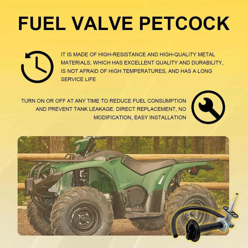 Fuel Valve Petcock & Lever for Yamaha Kodiak 400 450 (2003–2006)