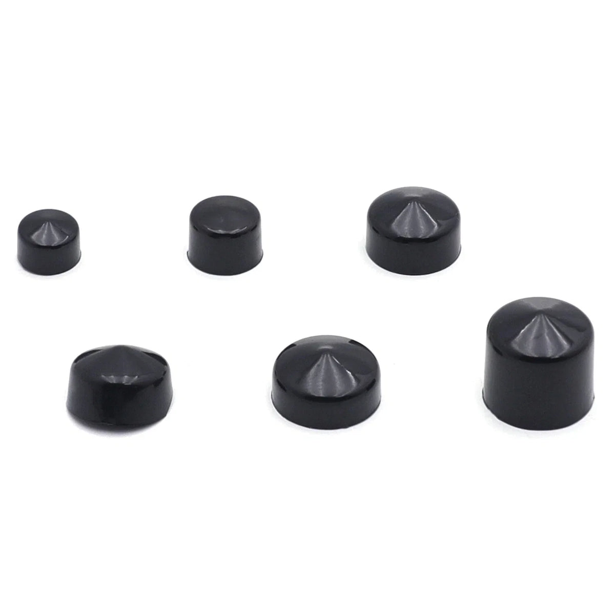 Set of 4 Black Bolt Toppers for Harley Road King Twin Cam FLH (1996–2006)