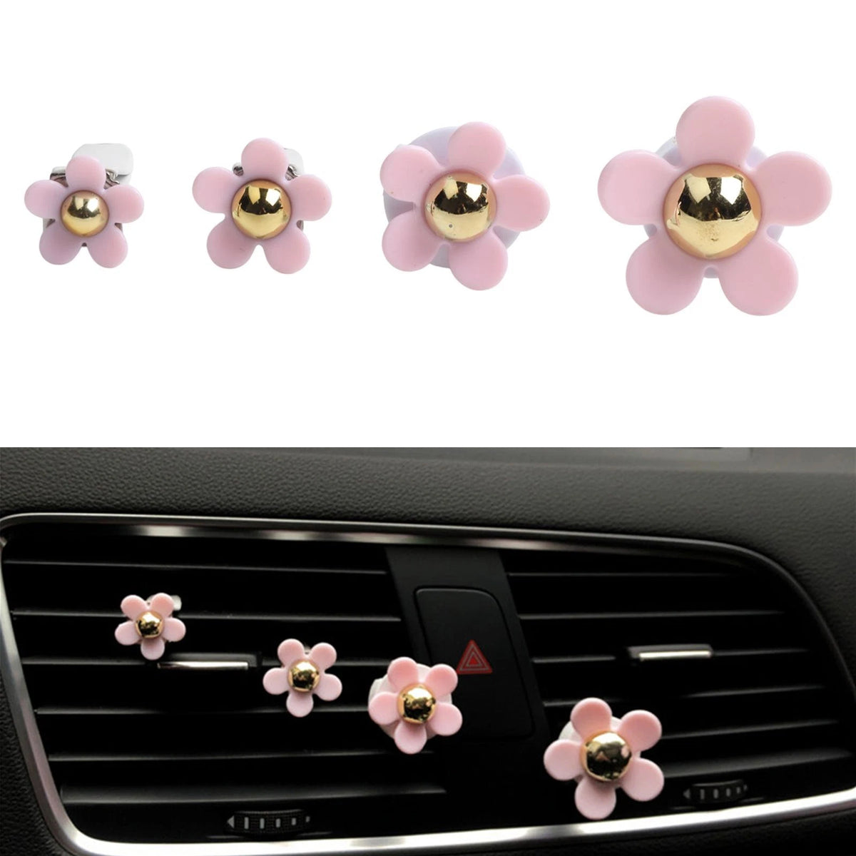 Set of 4 Car Air Freshener Vent Clips for Interior Accessories
