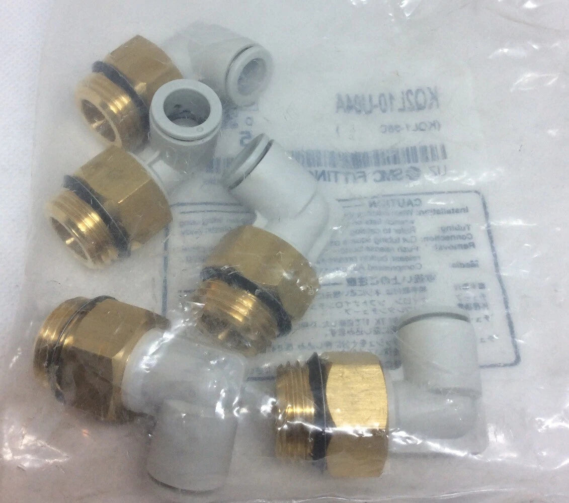 5PK SMC KQ2L10-U04A 1/2" 10mm Male Tube Elbow Fitting