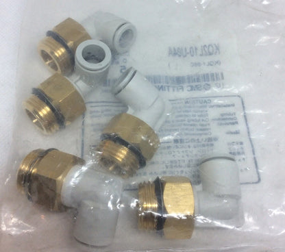 5PK SMC KQ2L10-U04A 1/2" 10mm Male Tube Elbow Fitting