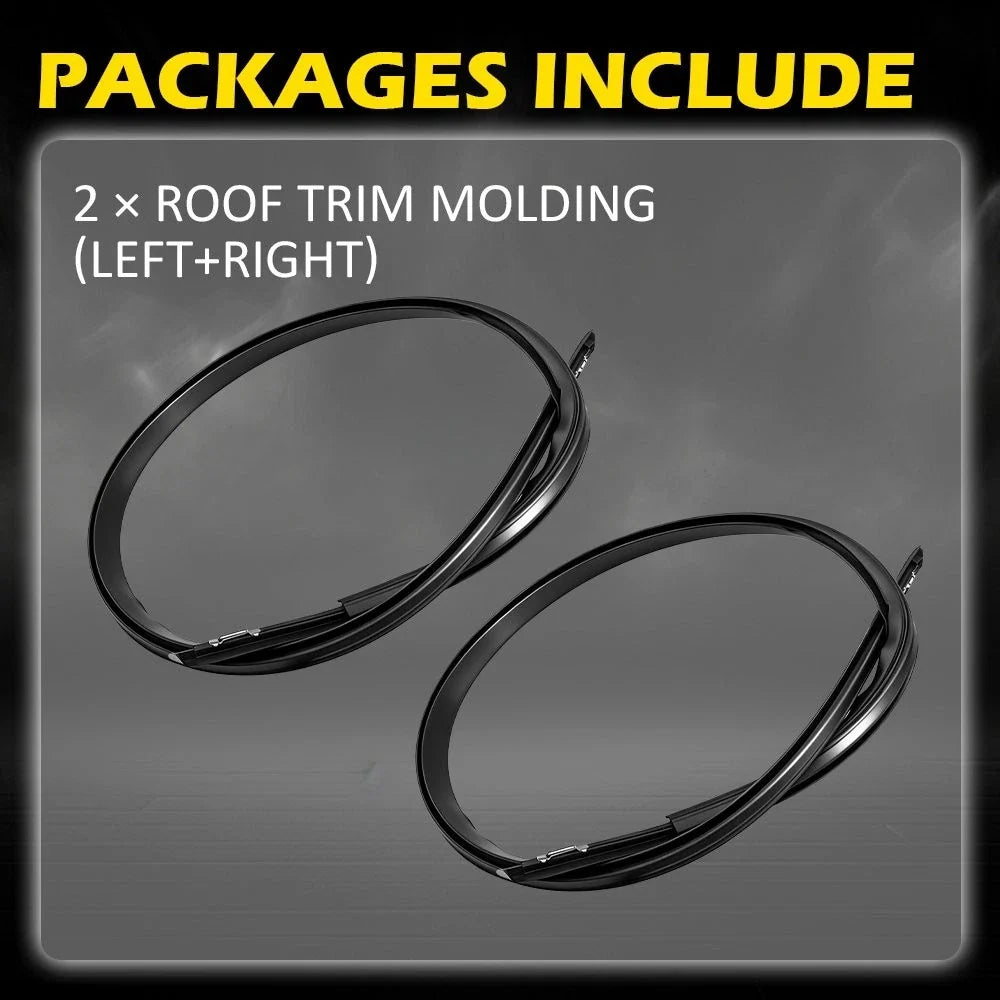 Set of 4 Roof Drip Molding Weather Stripping for Honda Civic & Insight (2016–2021)