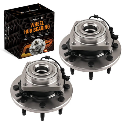 Set of 2 Front Wheel Hub Bearings for Chevy Silverado GMC Sierra HD (2011–2019)