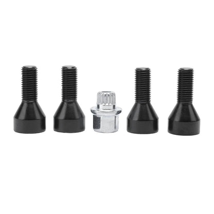 Wheel Lock Set of 4 Black Lug Bolts for BMW E32 E34 3 5 7 Series & Mini
