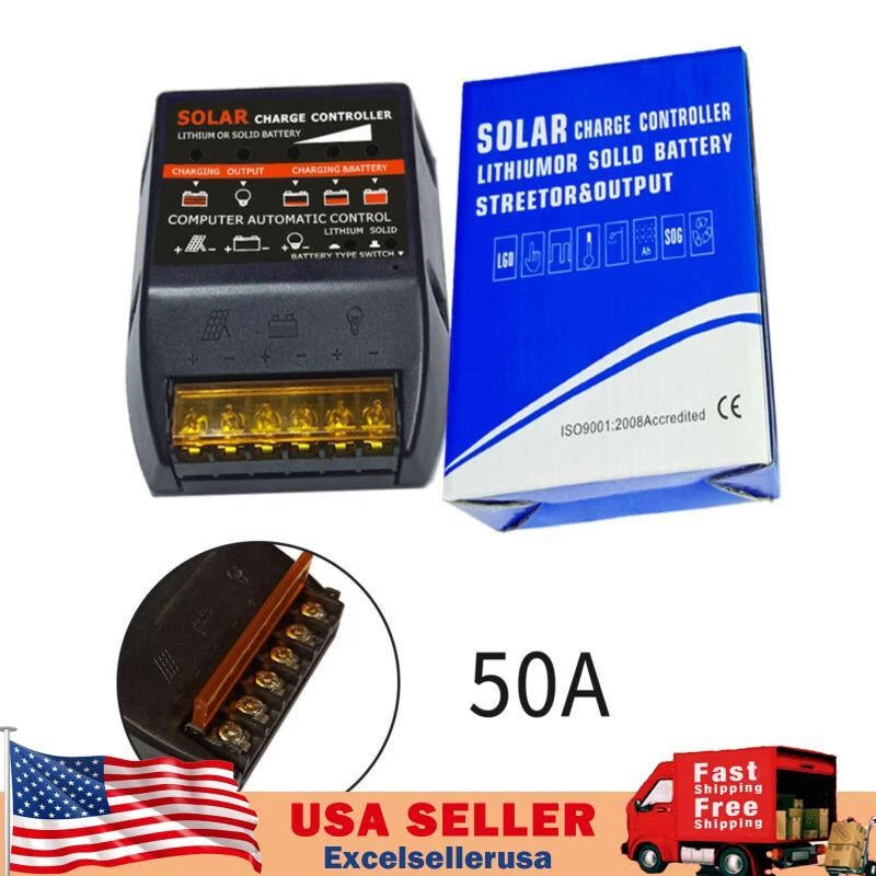 50A PWM Solar Charge Controller for Solar Panel Battery (E401-A016-50A)