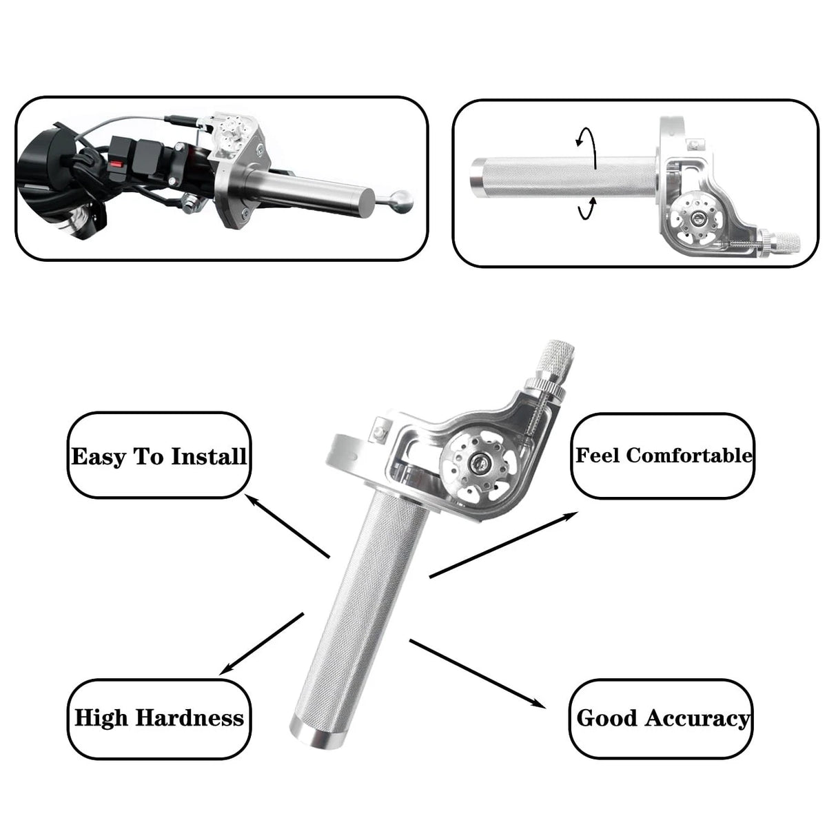 CNC Aluminum Throttle Grip 7/8 Quick Twister for Dirt Motorcycle