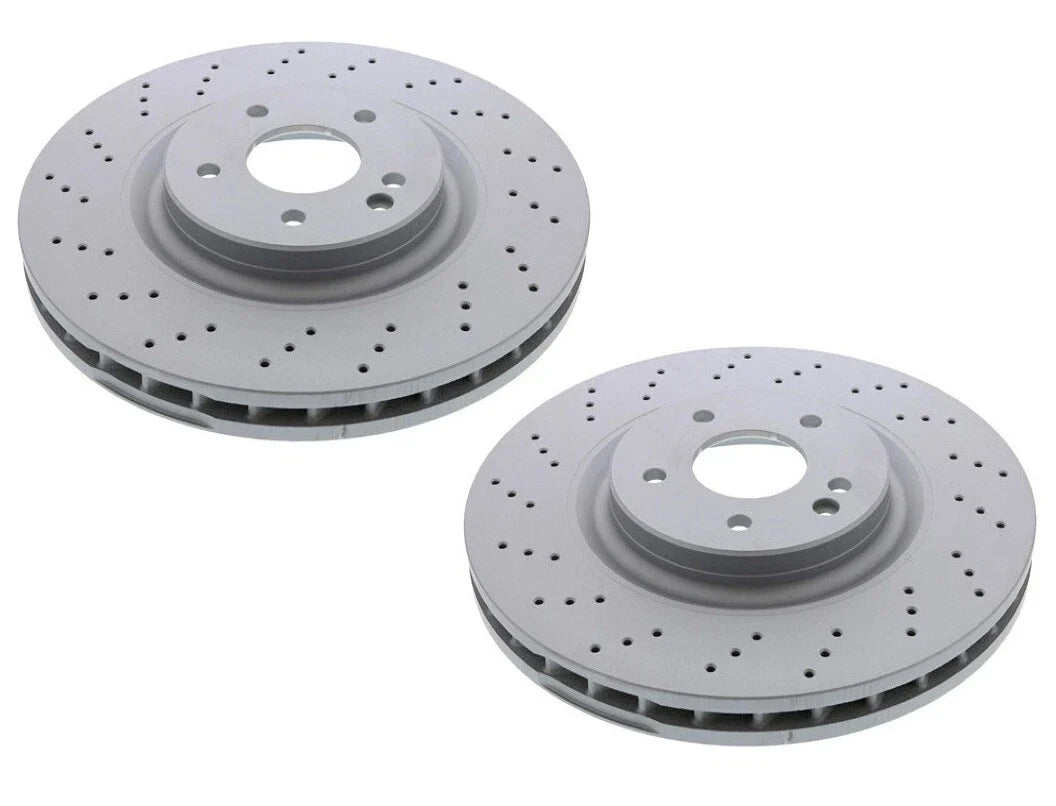 2X Front Drilled Brake Rotors for Mercedes W129 SL500 (1990–2002) Zimmermann