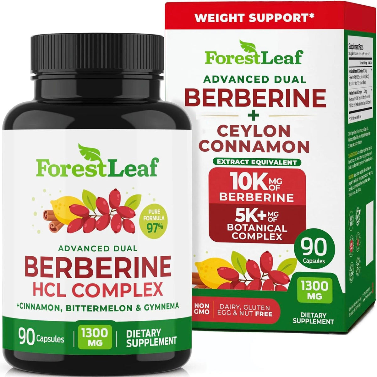 Berberine Supplement 1300mg for Health (90 Count)
