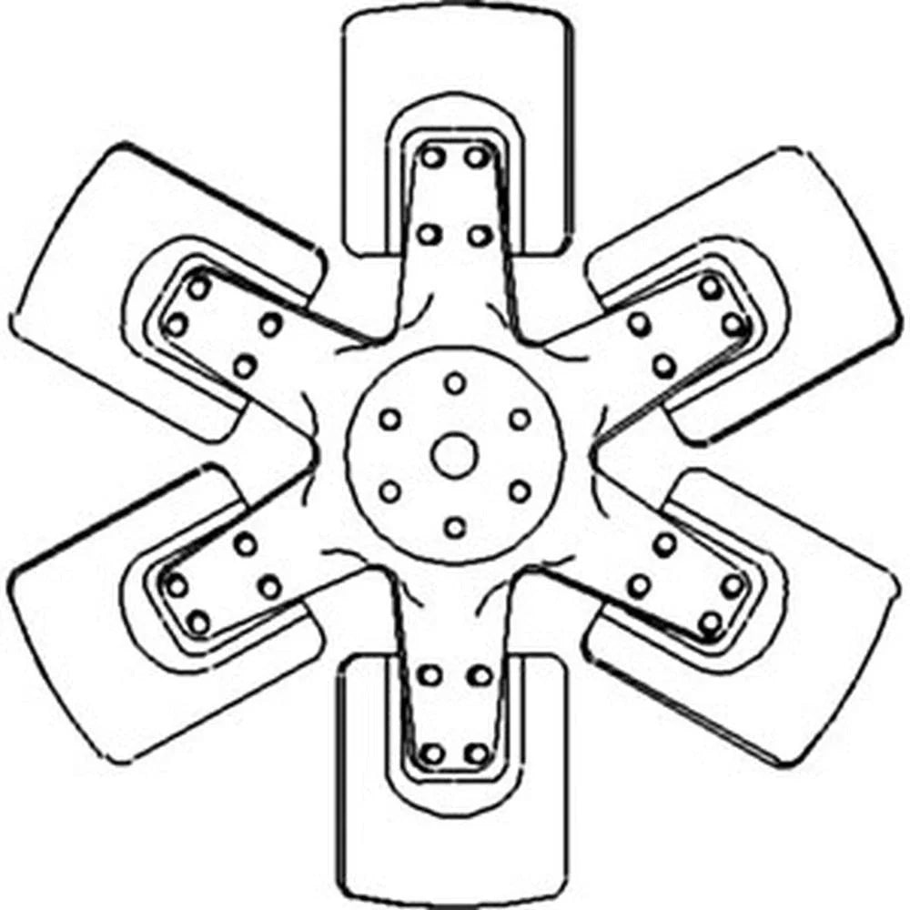 Cooling Fan 6 Blade for International 886 986 1066 1086 1466 1486 (N/A)