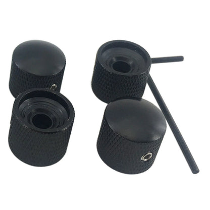 Set of 4 Black Metal Dome Tone Volume Control Knobs for Electric Guitar Bass