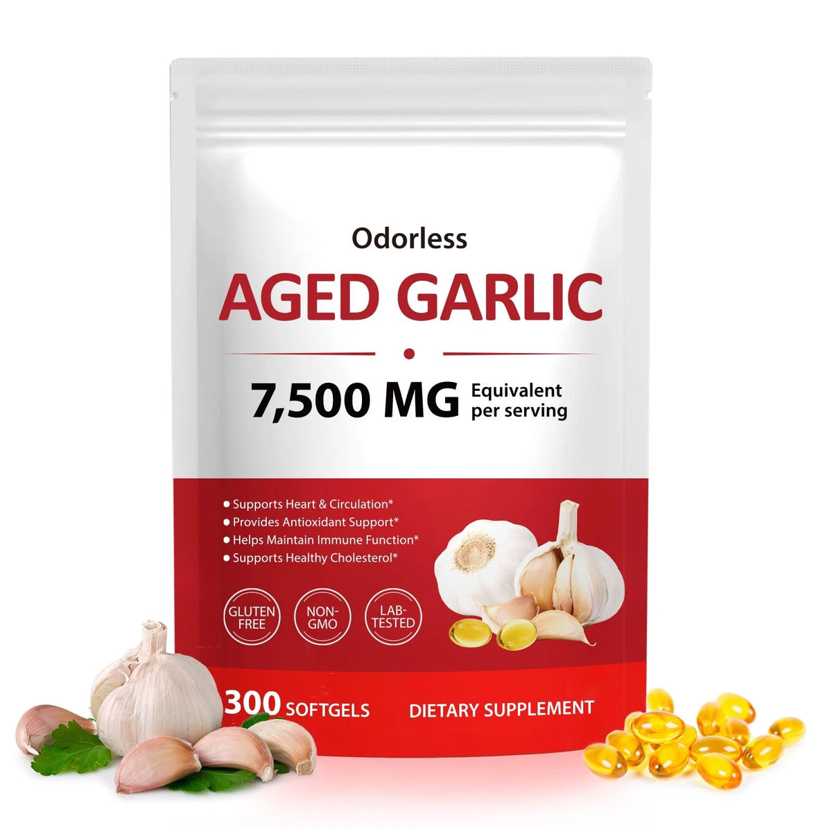 300 Count Aged Garlic Extract Capsules for Health (Pack of 1)