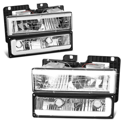LED DRL Headlight & Bumper Turn Signal Lamp for Chevy GMC C/K (1988–2000)
