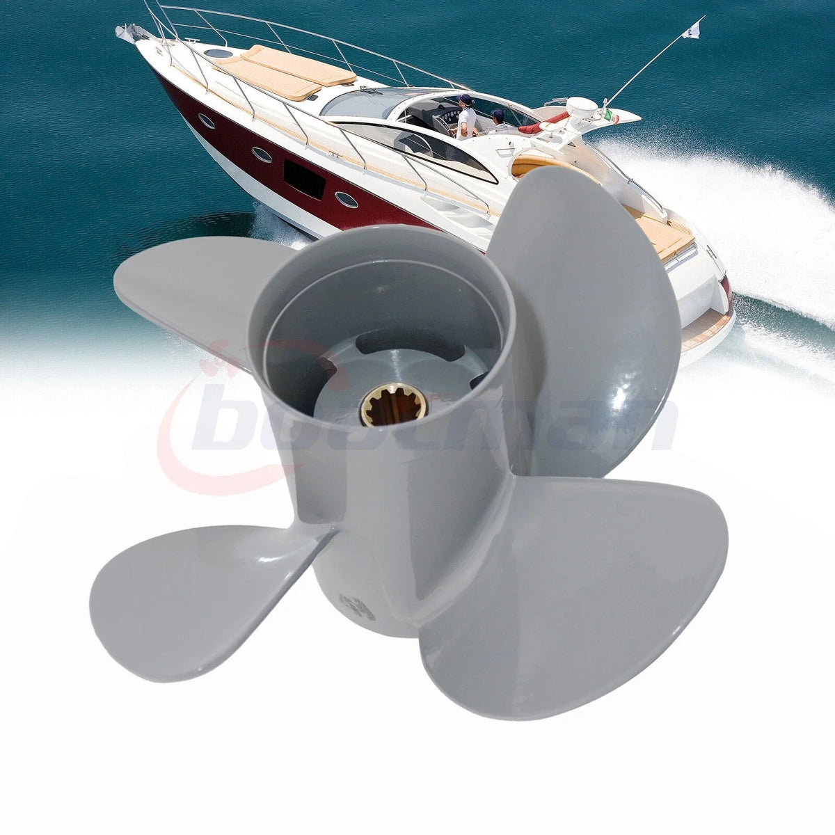 4x10.2x12 Boat Propeller for Honda Outboard Engine 25 30HP (58134-ZV7-012AH)