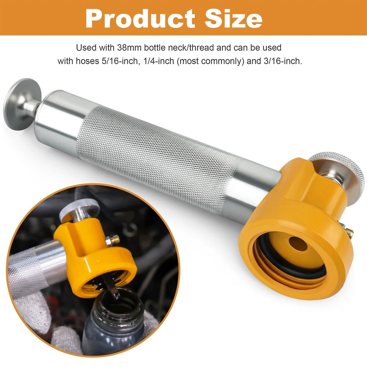 Oil Sampling Vacuum Pump for 5/16", 1/4" & 3/16" Hoses