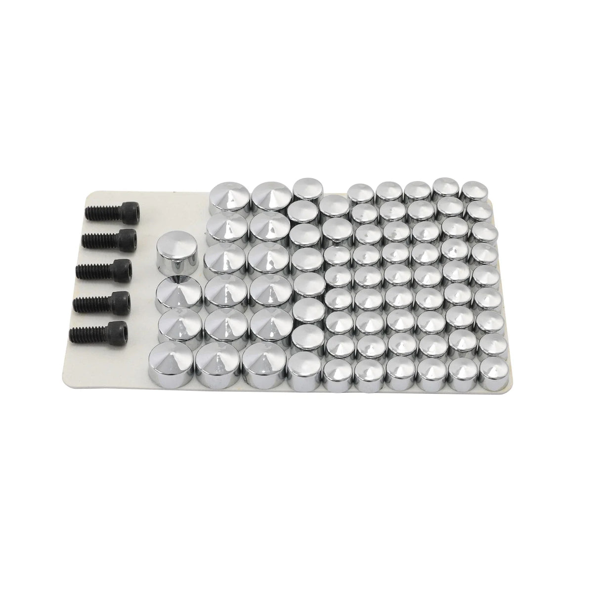 75PCS Chrome Bolt Topper Caps for Harley Davidson FLH FLT (2007–2013)