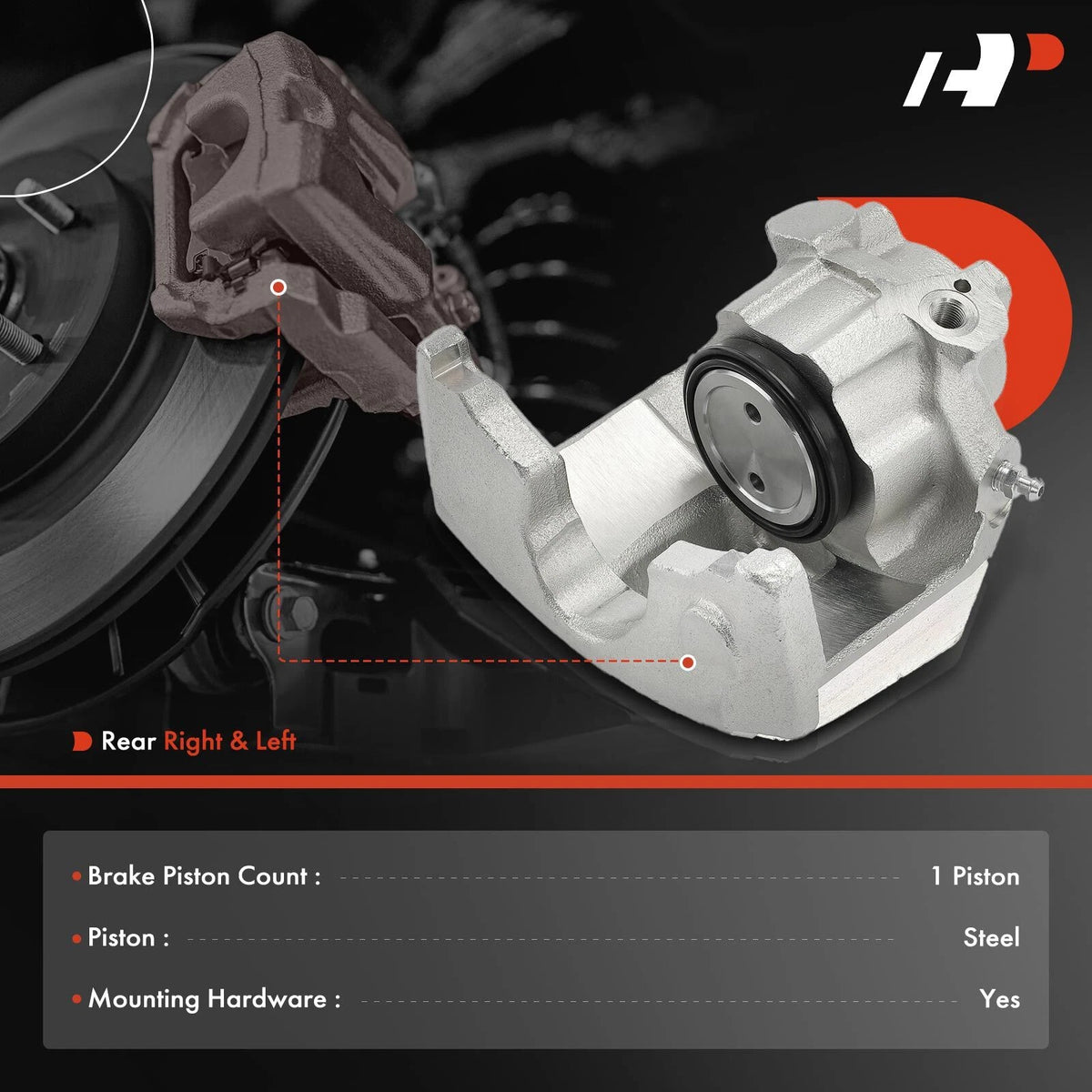 Pair of Rear Brake Calipers for Ford Granada Lincoln Versailles (D6DZ2553A, D5DZ2553A)