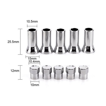 20Pc Chrome Valve Stem Caps for Car/Bicycle