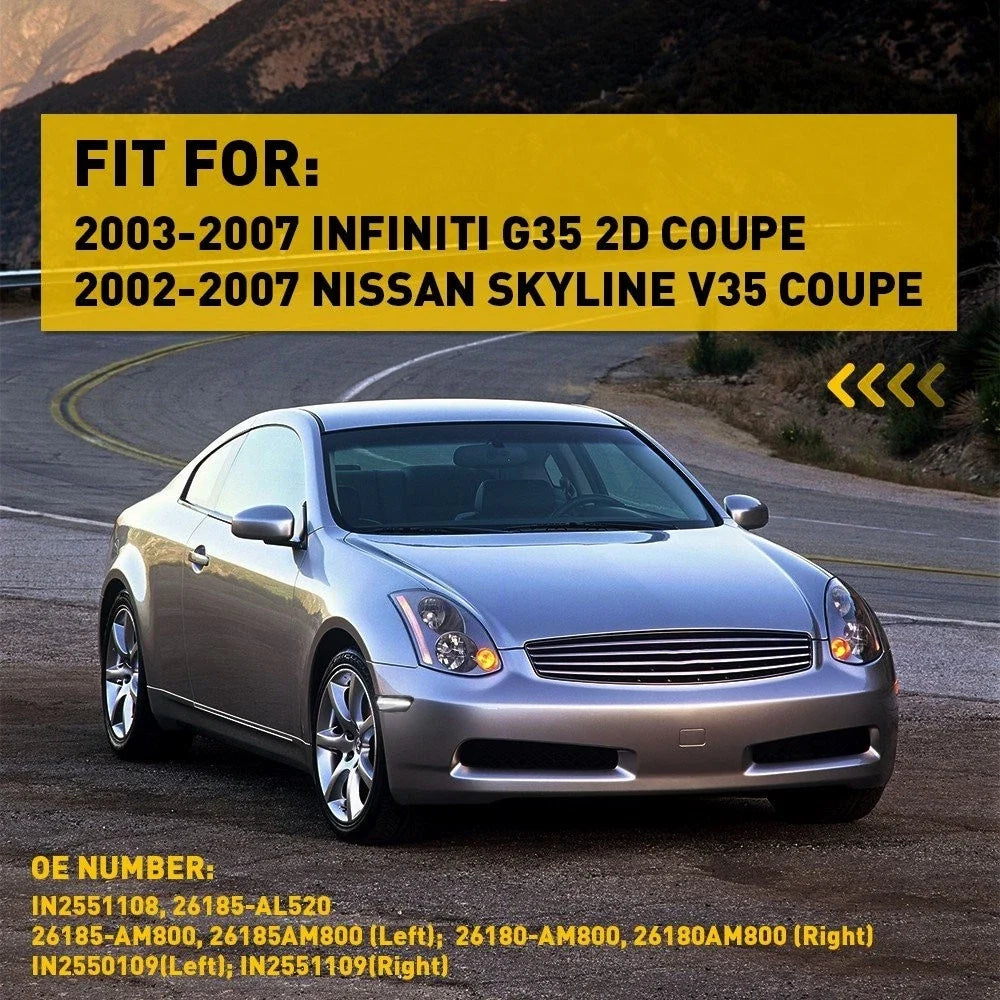 LED Side Marker Signal Lights for Infiniti G35 Coupe (2003–2007)