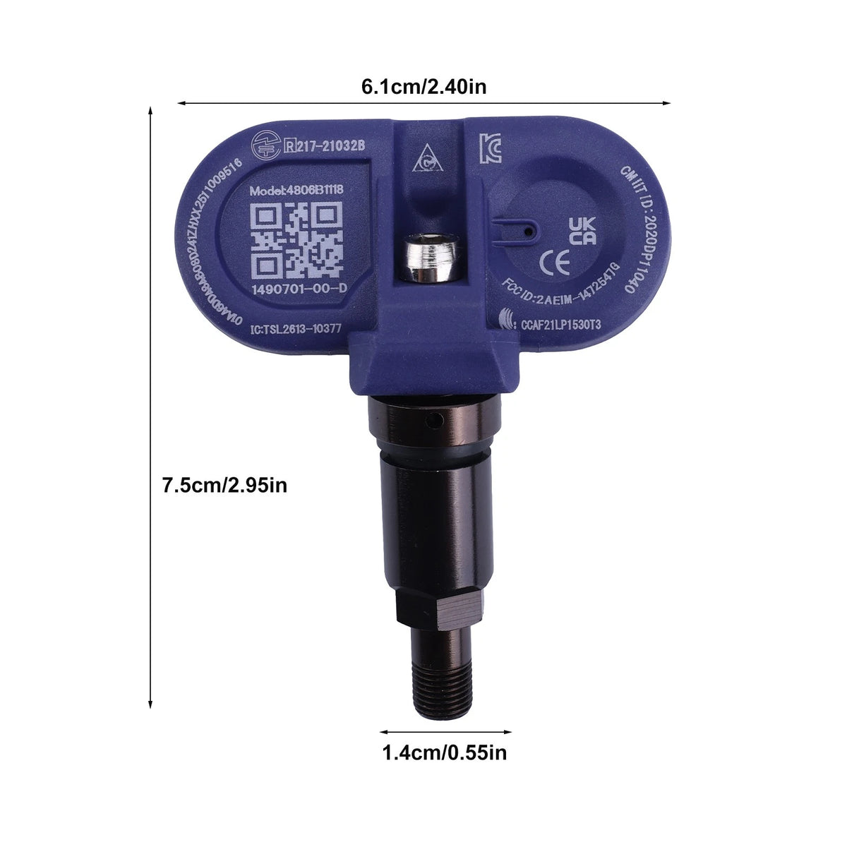 Set of 4 TPMS Sensors for Tesla Model 3/Y (2012) 1490701-00-D