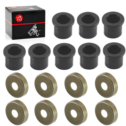 8X Front Control A-Arm Bushing + Cap for Polaris RZR 170 (2009–2021) 0451762 0453683 0451763 0453496