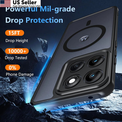 Magnetic Case for Motorola Edge 2025 (2025) - 38 N52 Magnets, Black