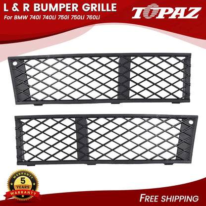Set of 2 Bumper Grilles for BMW 740i 740Li 750i 750Li 760Li (2009–2012)