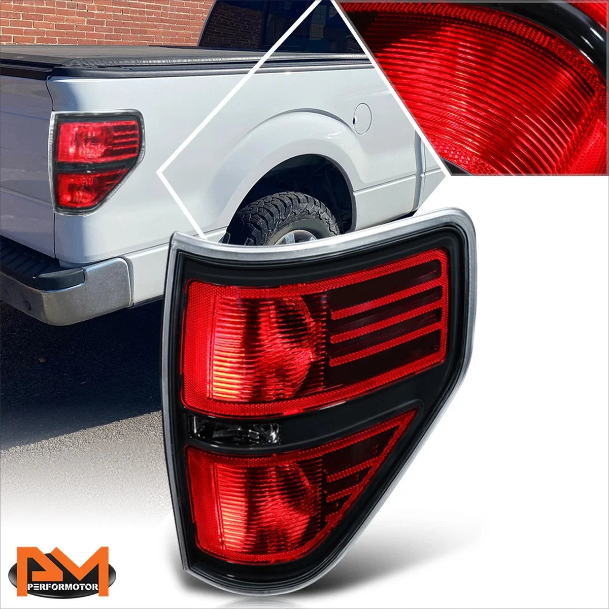 Right Side Red Lens Tail Brake Light Reverse Lamp for Ford F-150 (2009–2014)