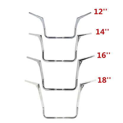 Set of 4 Rise Ape Hanger 1.25" Handlebars for Harley Touring (1982–2024)