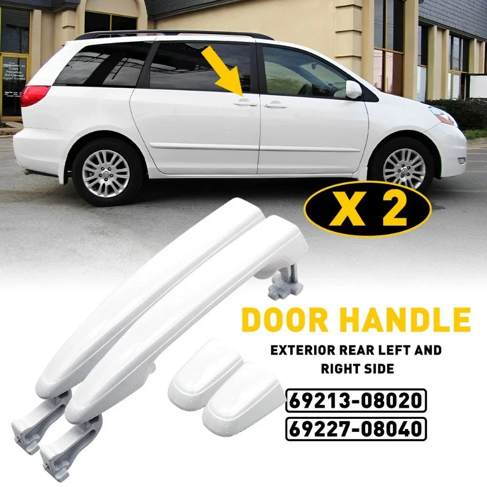 2 Pcs Rear Sliding Door Handle for Toyota Sienna (2004–2010) 6921308020