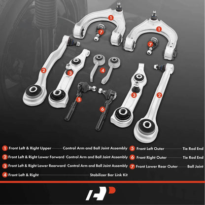 Set of 12 Control Arm Ball Joints for Mercedes-Benz C219 W211
