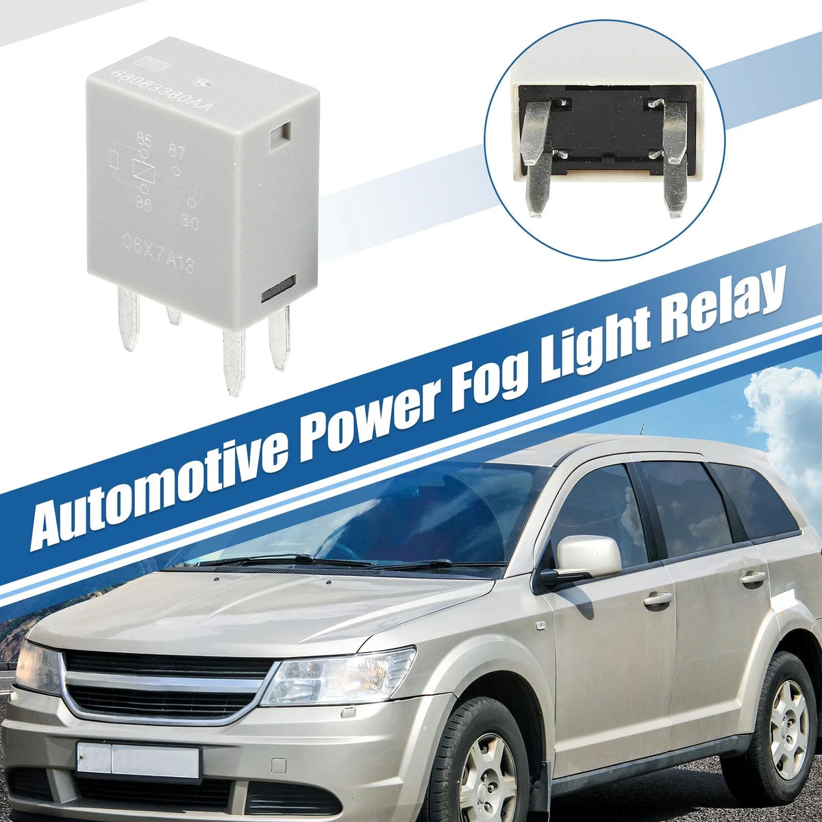 4 Pin Power Relay 68083380AA 12VDC 35A for Dodge Ram Jeep (2010–2023)